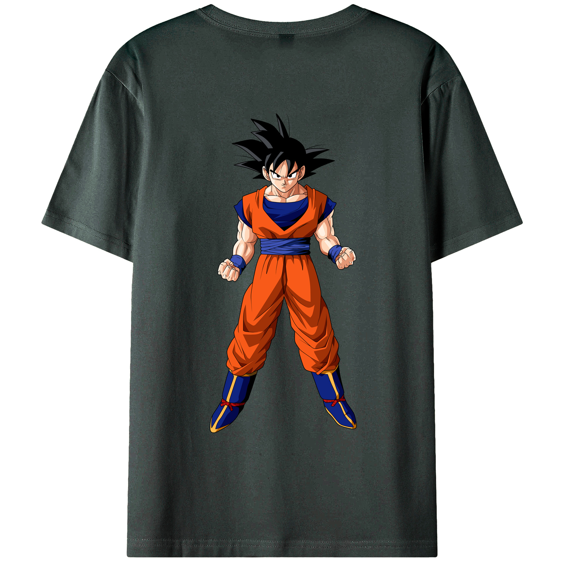 （画像用） ドラゴンボール 孫悟空（そん ごくう）Son Goku カカロット DRAGON BALL Kakarotto 綿100％ メンズ半袖Tシャツ（バックプリント） 通気性